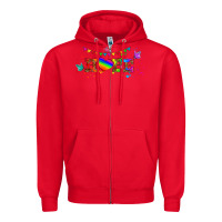 Red lgbtq hope  libbey glass Zipper Hoodie - HRA Design Shop