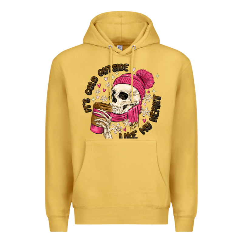 Its Cold Outside Like My Heart Premium Hoodie by MaliasSmallBusiness | Teevron