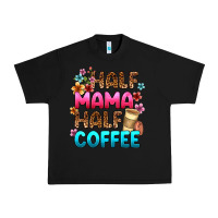Black half mama half coffee Urban Heavy Tee - Zillion Design Studio