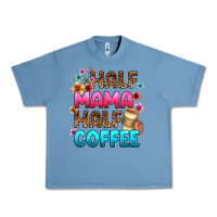 Pebble Blue half mama half coffee Urban Heavy Tee - Zillion Design Studio