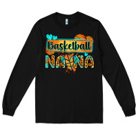 Black basketball nana with leopard Long Sleeve Tee - Zillion Design Studio
