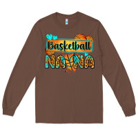 Chestnut basketball nana with leopard Long Sleeve Tee - Zillion Design Studio