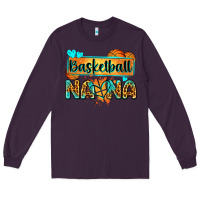 Plum basketball nana with leopard Long Sleeve Tee - Zillion Design Studio