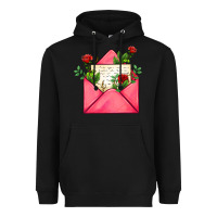 Black pink letter Heavyweight Hoodie - AdoDesignShop