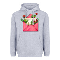 Heather Grey pink letter Heavyweight Hoodie - AdoDesignShop