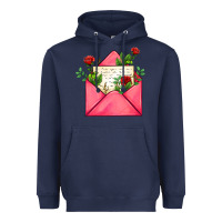 Navy pink letter Heavyweight Hoodie - AdoDesignShop