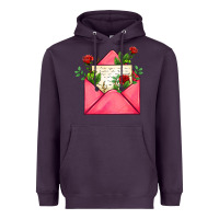 Plum pink letter Heavyweight Hoodie - AdoDesignShop