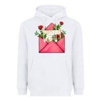 White pink letter Heavyweight Hoodie - AdoDesignShop