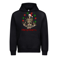 Black Merry Christmas skeleton Urban Hoodie - NancyCooperArtShop