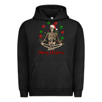 Pigment Black Merry Christmas skeleton Urban Hoodie - NancyCooperArtShop