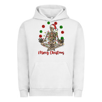 Pigment Lunar Rock Merry Christmas skeleton Urban Hoodie - NancyCooperArtShop