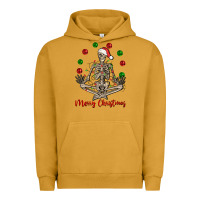 Pigment Peanut Butter Merry Christmas skeleton Urban Hoodie - NancyCooperArtShop