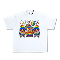 White lgbtq gnome Urban Heavy Tee - BarkalooDesign