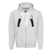 Dove Grey baseball uniform fa element Zipper Hoodie - FaDigitalArtStudio