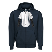 Navy baseball uniform fa element Zipper Hoodie - FaDigitalArtStudio