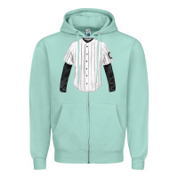 Seafoam baseball uniform fa element Zipper Hoodie - FaDigitalArtStudio