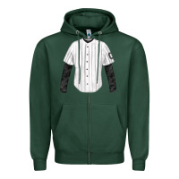 Sports Green baseball uniform fa element Zipper Hoodie - FaDigitalArtStudio