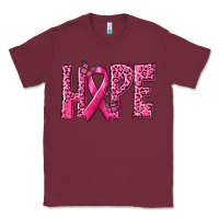 Burgundy Hope Breast Cancer Classic Tee - texasbilliewilder