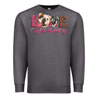 Charcoal Heather love english bulldogs Premium Sweatshirt - Artiststas