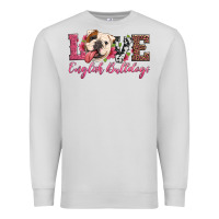 Dove Grey love english bulldogs Premium Sweatshirt - Artiststas