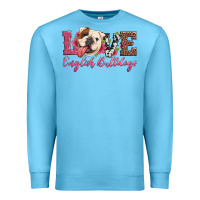 Ocean Blue love english bulldogs Premium Sweatshirt - Artiststas