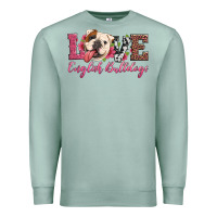 Seafoam love english bulldogs Premium Sweatshirt - Artiststas