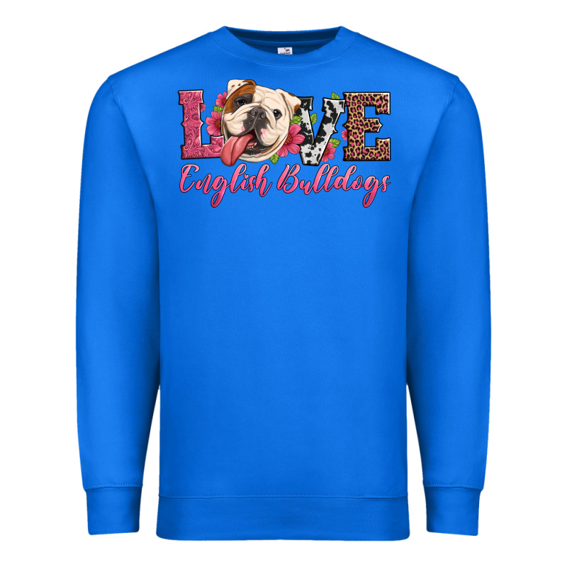 Love English Bulldogs Premium Sweatshirt by Artiststas | Teevron