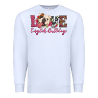 White love english bulldogs Premium Sweatshirt - Artiststas