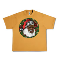 Peanut Butter African American Santa Christmas Urban Heavy Tee - RanaPortraitStore
