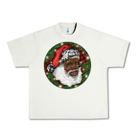 Pistachio African American Santa Christmas Urban Heavy Tee - RanaPortraitStore
