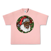 Salmon African American Santa Christmas Urban Heavy Tee - RanaPortraitStore