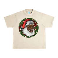 Sandshell African American Santa Christmas Urban Heavy Tee - RanaPortraitStore