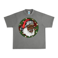 Tornado African American Santa Christmas Urban Heavy Tee - RanaPortraitStore