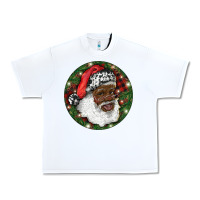 White African American Santa Christmas Urban Heavy Tee - RanaPortraitStore