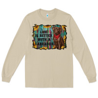 Mushroom life is better with a labrador Long Sleeve Tee - RanaPortraitStore