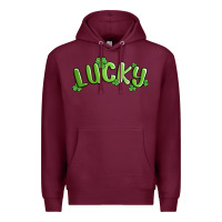 Burgundy lucky st patricks day Premium Hoodie - MaliasSmallBusiness