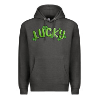 Charcoal Heather lucky st patricks day Premium Hoodie - MaliasSmallBusiness
