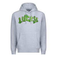 Heather Grey lucky st patricks day Premium Hoodie - MaliasSmallBusiness