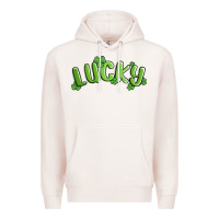 Pale Pink lucky st patricks day Premium Hoodie - MaliasSmallBusiness