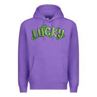 Purple lucky st patricks day Premium Hoodie - MaliasSmallBusiness