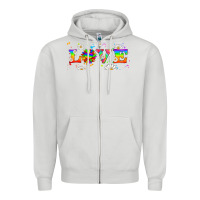 Dove Grey lgbtq love libbey glass Zipper Hoodie - HRA Design Shop