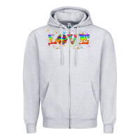 Heather Grey lgbtq love libbey glass Zipper Hoodie - HRA Design Shop