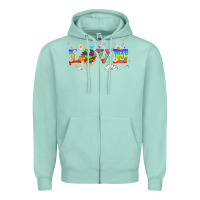 Seafoam lgbtq love libbey glass Zipper Hoodie - HRA Design Shop