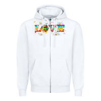 White lgbtq love libbey glass Zipper Hoodie - HRA Design Shop