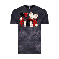 Cloud Black my heart is on that field baseball Vintage Tee - MaliasSmallBusiness