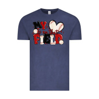 Vintage Denim my heart is on that field baseball Vintage Tee - MaliasSmallBusiness