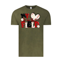 Vintage Olive my heart is on that field baseball Vintage Tee - MaliasSmallBusiness