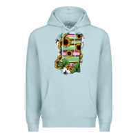 Blue Mist Mississippi Map Sunflower Cactus Serape Premium Hoodie - RanaPortraitStore