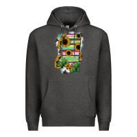 Charcoal Heather Mississippi Map Sunflower Cactus Serape Premium Hoodie - RanaPortraitStore