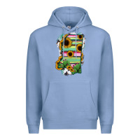 Colony Blue Mississippi Map Sunflower Cactus Serape Premium Hoodie - RanaPortraitStore